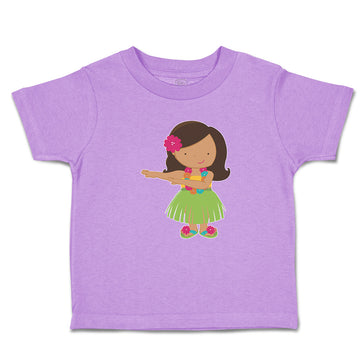 Toddler Girl Clothes Cute Dancing Hawaiian Girl Flower Skirt Grass Toddler Shirt