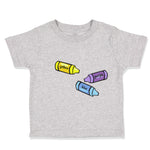 Toddler Clothes Yellow Purple Blue Crayons Teacher School Education Cotton