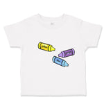 Toddler Clothes Yellow Purple Blue Crayons Teacher School Education Cotton
