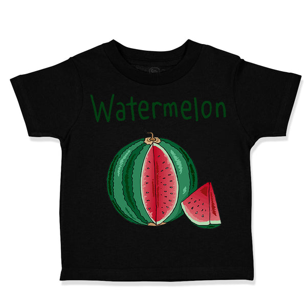 Toddler Clothes Pink Watermelon Dark Green Text Toddler Shirt Cotton