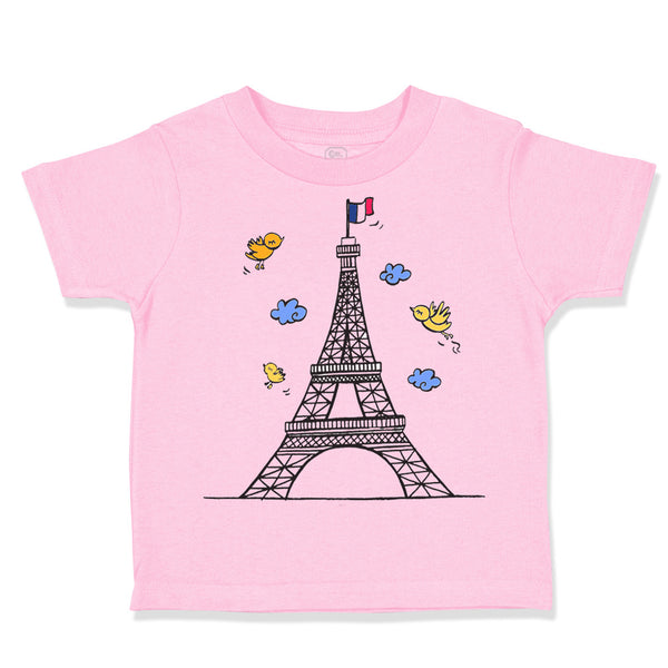 Toddler Clothes France French Flag 3 Yellow Birds Toddler Shirt Cotton