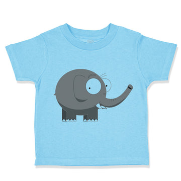 Toddler Clothes Grey Elephant with The Trump up Zoo Funny Toddler Shirt Cotton