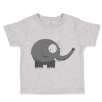 Toddler Clothes Grey Elephant with The Trump up Zoo Funny Toddler Shirt Cotton