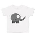 Toddler Clothes Grey Elephant with The Trump up Zoo Funny Toddler Shirt Cotton