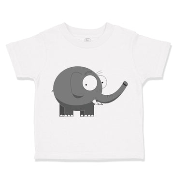 Toddler Clothes Grey Elephant with The Trump up Zoo Funny Toddler Shirt Cotton