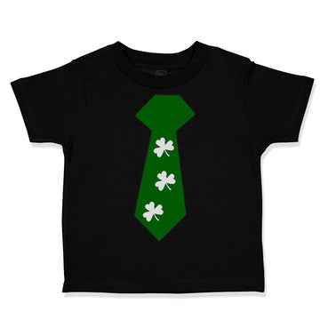 Toddler Clothes Tie with 4 White Shamrock St Patrick's Funny Humor Toddler Shirt