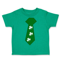 Toddler Clothes Tie with 4 White Shamrock St Patrick's Funny Humor Toddler Shirt