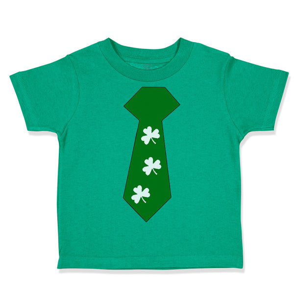 Toddler Clothes Tie with 4 White Shamrock St Patrick's Funny Humor Toddler Shirt