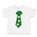 Toddler Clothes Tie with 4 White Shamrock St Patrick's Funny Humor Toddler Shirt