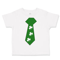 Toddler Clothes Tie with 4 White Shamrock St Patrick's Funny Humor Toddler Shirt