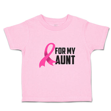 Toddler Clothes For My Aunt with Breast Cancer Awareness Pink Ribbon Cotton
