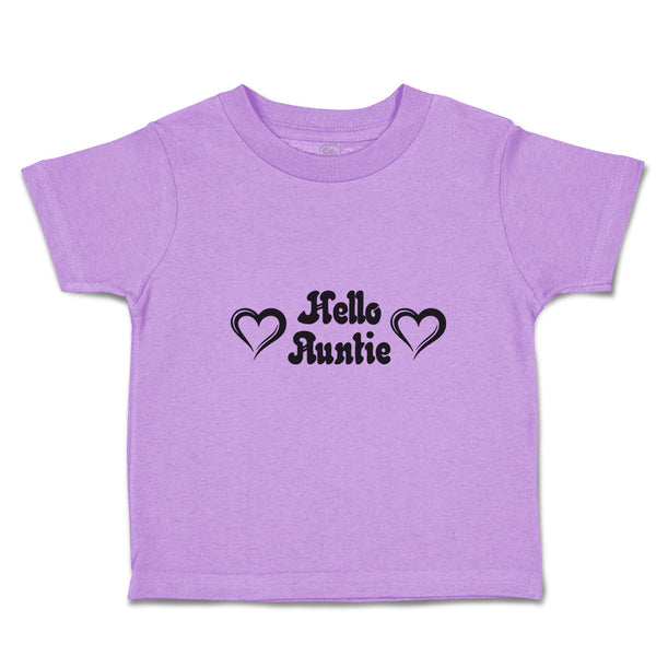 Toddler Clothes Hello Auntie with Outline Heart Toddler Shirt Cotton