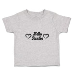 Toddler Clothes Hello Auntie with Outline Heart Toddler Shirt Cotton