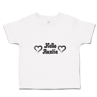 Toddler Clothes Hello Auntie with Outline Heart Toddler Shirt Cotton