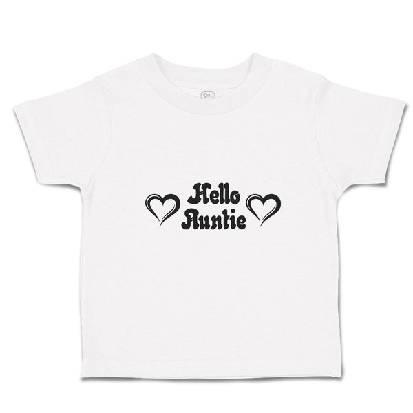 Toddler Clothes Hello Auntie with Outline Heart Toddler Shirt Cotton