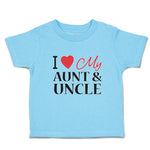 Toddler Clothes I Love My Aunts & Uncle with Heart Toddler Shirt Cotton