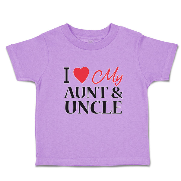 Toddler Clothes I Love My Aunts & Uncle with Heart Toddler Shirt Cotton