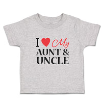 Toddler Clothes I Love My Aunts & Uncle with Heart Toddler Shirt Cotton