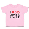 Toddler Clothes I Love My Aunts & Uncle with Heart Toddler Shirt Cotton