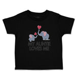 Toddler Clothes My Auntie Loves Me! with Cute Elephants Playing Toddler Shirt