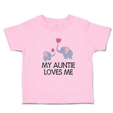 Toddler Clothes My Auntie Loves Me! with Cute Elephants Playing Toddler Shirt