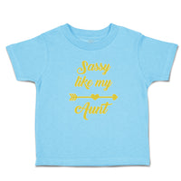 Toddler Clothes Sassy like My Aunt with Golden Heart and Arrow Pattern Cotton