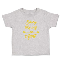 Toddler Clothes Sassy like My Aunt with Golden Heart and Arrow Pattern Cotton