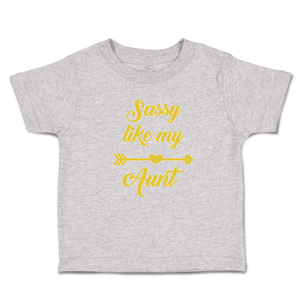 Toddler Clothes Sassy like My Aunt with Golden Heart and Arrow Pattern Cotton