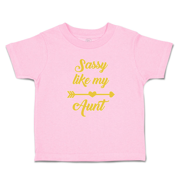 Toddler Clothes Sassy like My Aunt with Golden Heart and Arrow Pattern Cotton