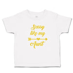 Toddler Clothes Sassy like My Aunt with Golden Heart and Arrow Pattern Cotton