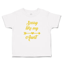 Toddler Clothes Sassy like My Aunt with Golden Heart and Arrow Pattern Cotton