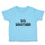 Cute Toddler Clothes Big Brother Striped Pattern with Little Silhouette Hearts