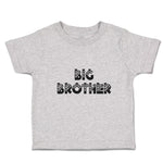 Cute Toddler Clothes Big Brother Striped Pattern with Little Silhouette Hearts