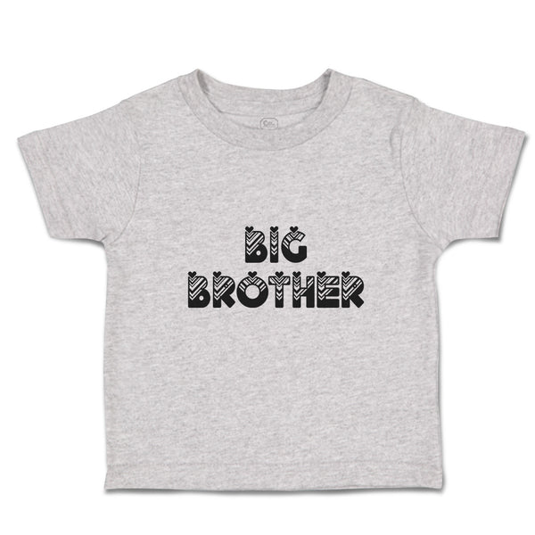Cute Toddler Clothes Big Brother Striped Pattern with Little Silhouette Hearts
