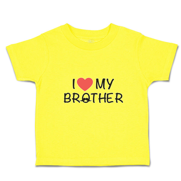 Cute Toddler Clothes I Love My Brother with Man's Facial Mustache Toddler Shirt