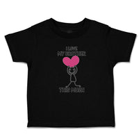 Cute Toddler Clothes Love My Brother Girl Holding Heart Hand Smiling Cotton