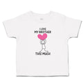 Cute Toddler Clothes Love My Brother Girl Holding Heart Hand Smiling Cotton