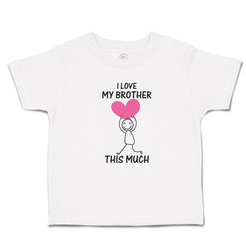 Cute Toddler Clothes Love My Brother Girl Holding Heart Hand Smiling Cotton