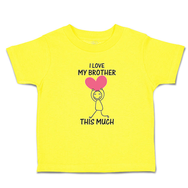 Cute Toddler Clothes Love My Brother Girl Holding Heart Hand Smiling Cotton