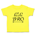 Cute Toddler Clothes Lil Bro with Black Pattern Arrow Toddler Shirt Cotton