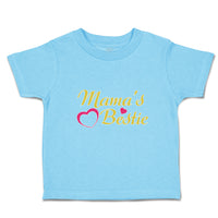 Toddler Clothes Mama's Bestie with Pink Heart Outline Toddler Shirt Cotton