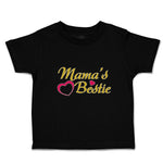 Toddler Clothes Mama's Bestie with Pink Heart Outline Toddler Shirt Cotton