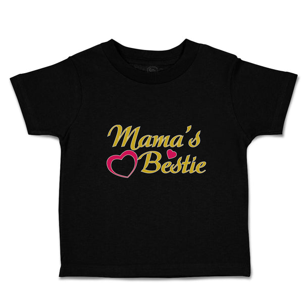 Toddler Clothes Mama's Bestie with Pink Heart Outline Toddler Shirt Cotton