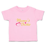 Toddler Clothes Mama's Bestie with Pink Heart Outline Toddler Shirt Cotton
