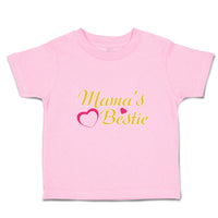 Toddler Clothes Mama's Bestie with Pink Heart Outline Toddler Shirt Cotton