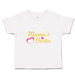 Toddler Clothes Mama's Bestie with Pink Heart Outline Toddler Shirt Cotton