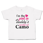 Toddler Clothes I'M The Pink in My Daddy's World of Camo Toddler Shirt Cotton