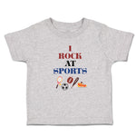 Cute Toddler Clothes I Rock at Sports Toddler Shirt Baby Clothes Cotton