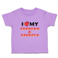 Toddler Clothes I Love My Grandma & Grandpa Toddler Shirt Baby Clothes Cotton