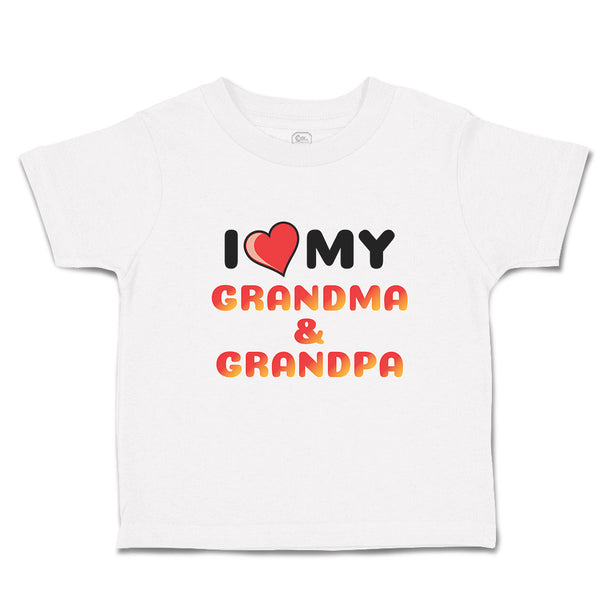 Toddler Clothes I Love My Grandma & Grandpa Toddler Shirt Baby Clothes Cotton